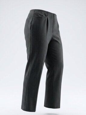 Investments 2X Short Pinstripe Trousers - Heavy Rayon Nylon Stretch